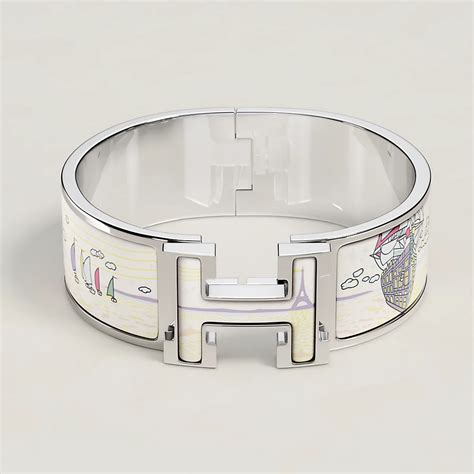 white hermes clic bracelet|hermes click clack bracelet price.